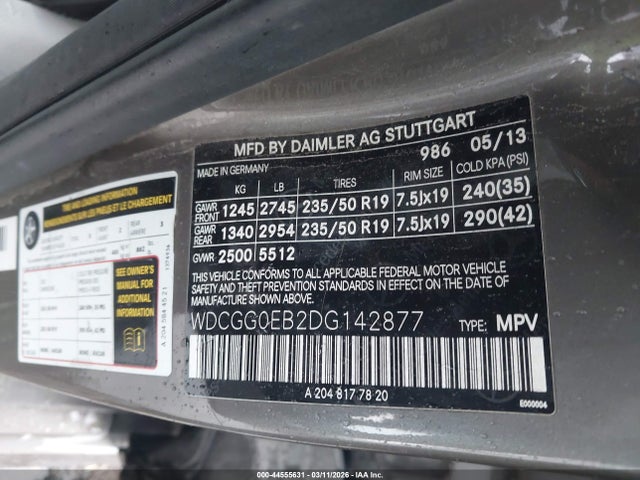 Продажа на аукционе авто 2013 Mercedes-benz Glk 250 Bluetec 4matic, vin: WDCGG0EB2DG142877, номер лота: 44555631