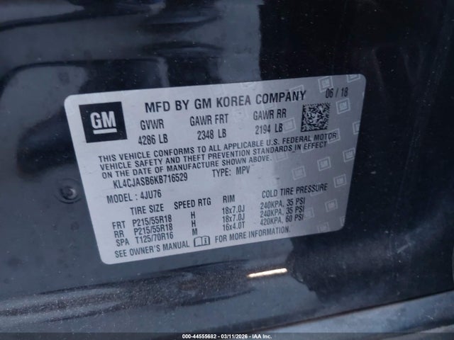 Продажа на аукционе авто 2019 Buick Encore Fwd Preferred, vin: KL4CJASB6KB716529, номер лота: 44555682