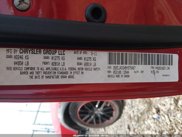Продаж на аукціоні авто 2011 Dodge Challenger, vin: 2B3CJ4DGXBH575067, номер лоту: 44555715