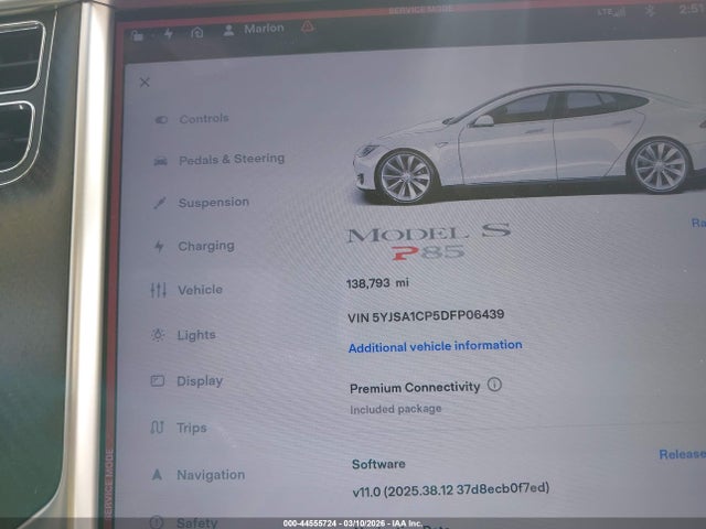 Aukcja sprzedaży 2013 Tesla Model S Performance, vin: 5YJSA1CP5DFP06439, numer aukcji: 44555724