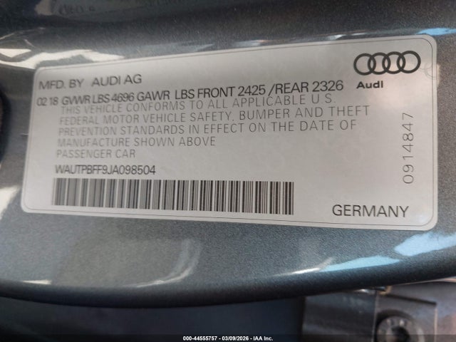 2018 AUDI A3 E-TRON WAUTPBFF9JA098504 Photo 8