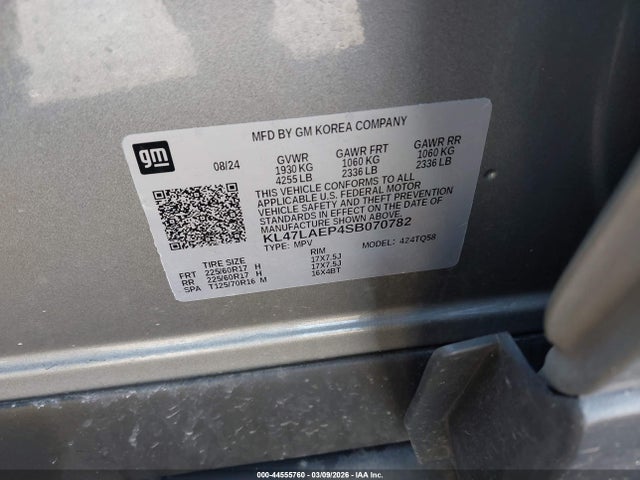 Продаж на аукціоні авто 2025 Buick Envista Preferred Fwd, vin: KL47LAEP4SB070782, номер лоту: 44555760