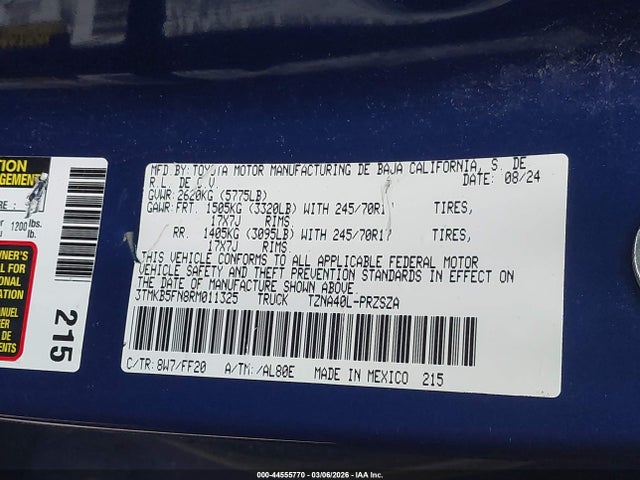 Toyota Tacoma Sr5 2024 3TMKB5FN8RM011325 Image 9