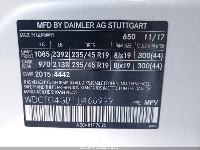 2018 MERCEDES-BENZ GLA 250 WDCTG4GB1JJ466999 Photo 8