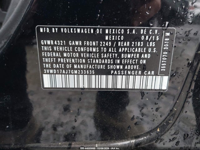 3VWD17AJ7GM233635 Volkswagen Jetta 1.8t Sport