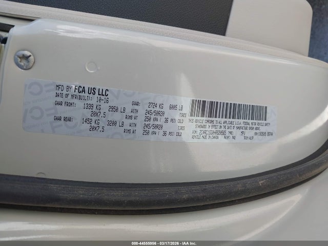 44555956 :رقم المزاد ، 2C4RC1GG0HR620565 vin ، 2017 Chrysler Pacifica Limited مزاد بيع