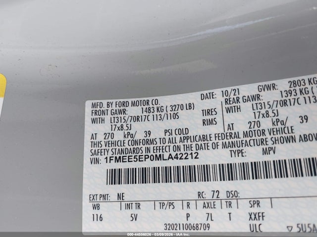 Ford Bronco First Edition 2021 1FMEE5EP0MLA42212 Image 9