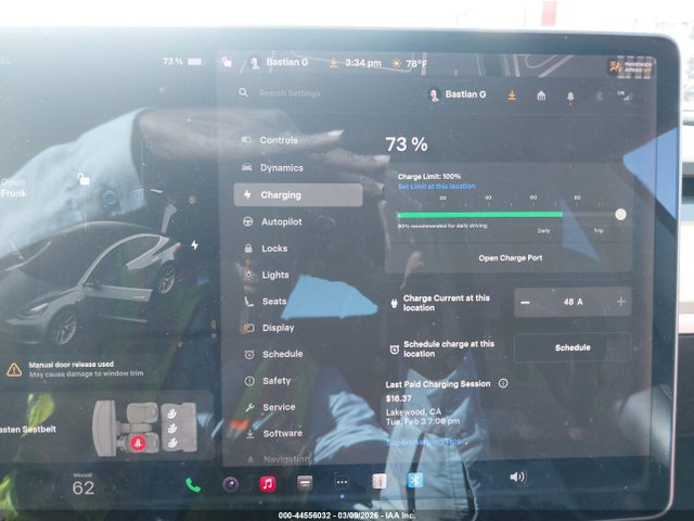 5YJ3E1EB1KF386432 Tesla Model 3 Long Range/performance