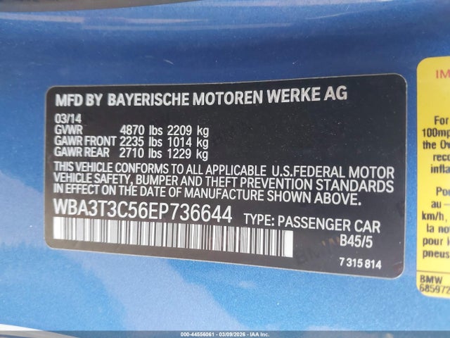 2014 BMW 435I WBA3T3C56EP736644 Photo 8