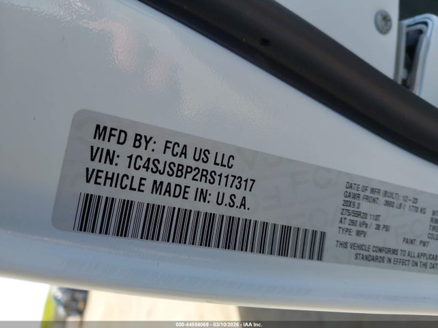 1C4SJSBP2RS117317 Jeep Wagoneer L Series Ii 4x4