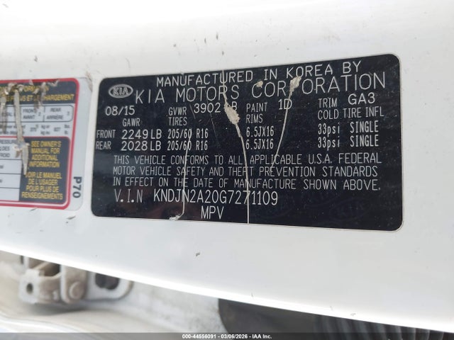 KIA Soul 2016 KNDJN2A20G7271109 Image 9