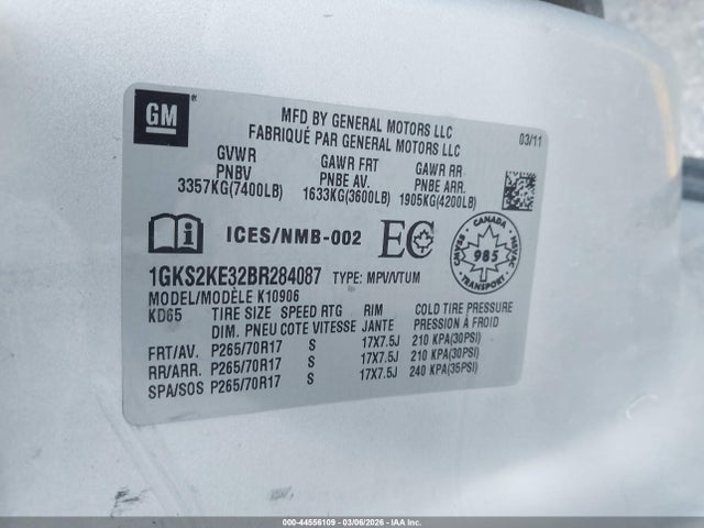 2011 GMC YUKON XL 1500 1GKS2KE32BR284087 Photo 8