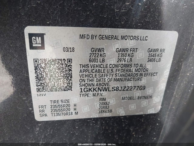 2018 GMC ACADIA 1GKKNWLS8JZ227769 Photo 8