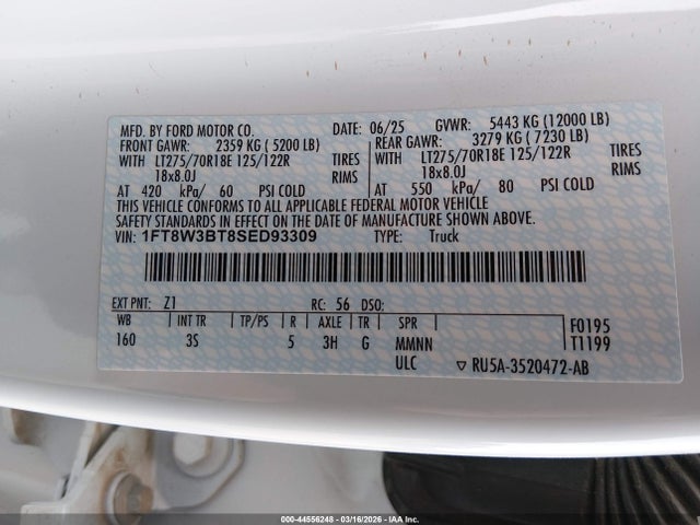 Ford F-350 Xlt 2025 1FT8W3BT8SED93309 Image 8