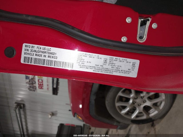 44556349 :رقم المزاد ، 3C4NJDFN9RT594021 vin ، 2024 Jeep Compass Latitude Lux Fwd مزاد بيع