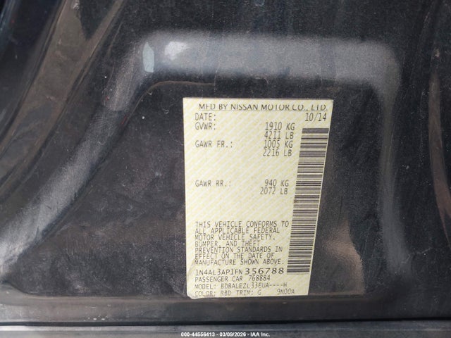 1N4AL3AP1FN356788 Nissan Altima 2.5 S