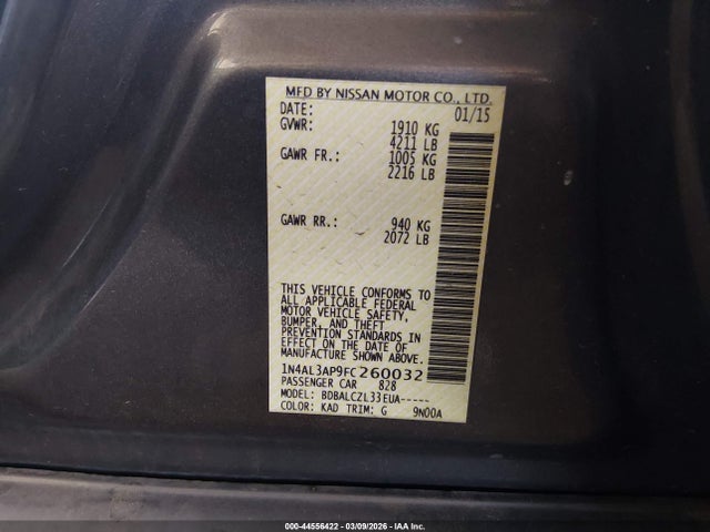2015 NISSAN ALTIMA 1N4AL3AP9FC260032 Photo 8