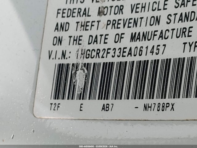 Honda ACCORD LX 2014 1HGCR2F33EA061457 Image 9