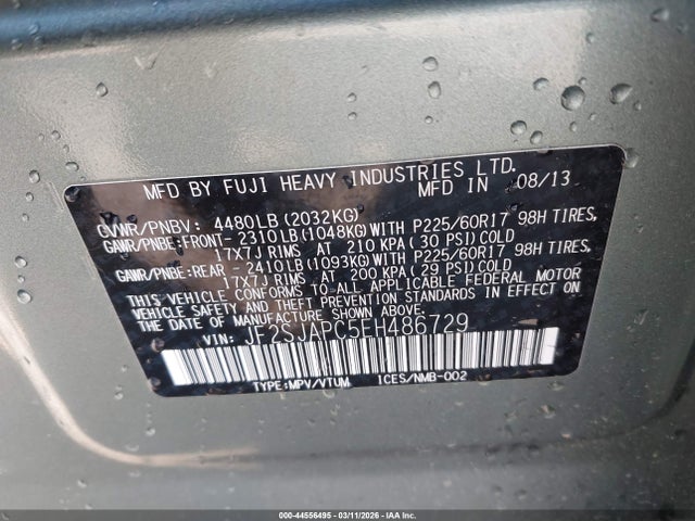 Subaru Forester 2.5i Touring 2014 JF2SJAPC5EH486729 Image 9
