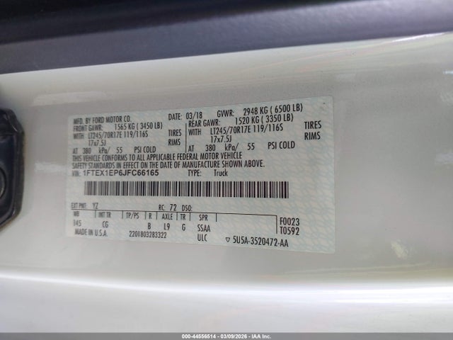 Ford F-150 Xl 2018 1FTEX1EP6JFC66165 Image 9