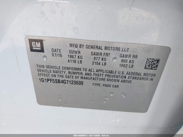 2016 CHEVROLET CRUZE LIMITED 1G1PF5SB4G7123609 Photo 8