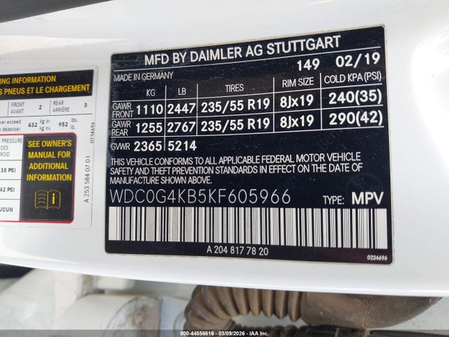 2019 MERCEDES-BENZ GLC 300 WDC0G4KB5KF605966 Photo 8