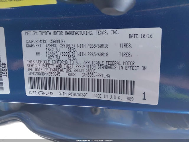 2017 TOYOTA TACOMA 5TFGZ5AN0HX059645 Photo 8
