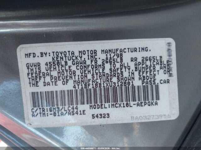 1999 TOYOTA AVALON 4T1BF18B1XU312801 Photo 8