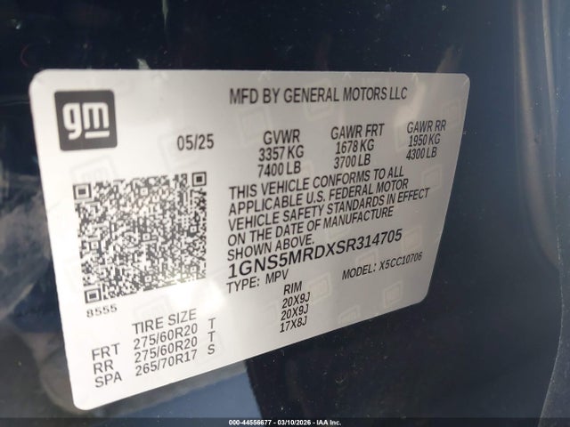 1GNS5MRDXSR314705 Chevrolet Tahoe 2wd Ls