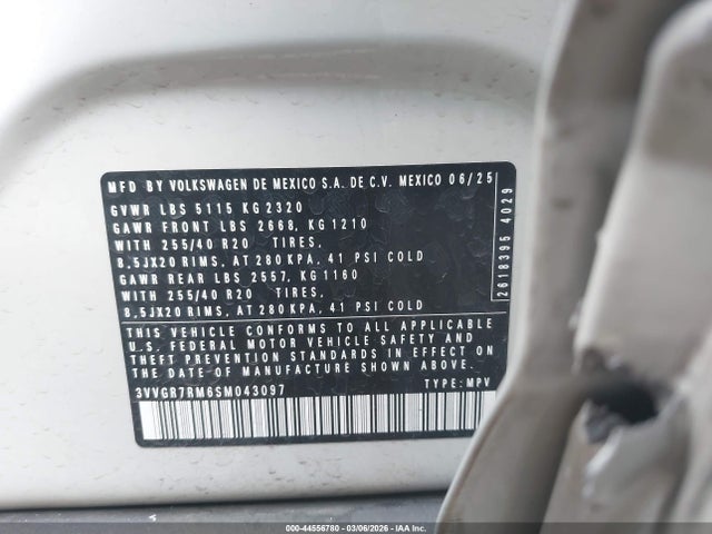 2025 VOLKSWAGEN TIGUAN 3VVGR7RM6SM043097 Photo 8