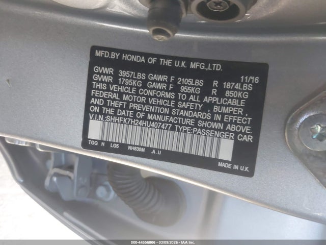 SHHFK7H24HU407477 Honda Civic Lx