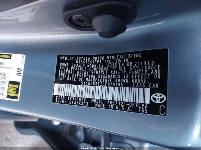 Toyota COROLLA LE 2020 5YFHPRAE2LP076195 Image 9