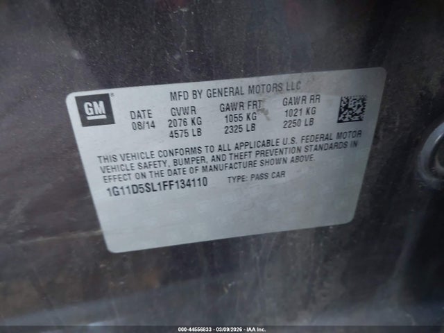 1G11D5SL1FF134110 Chevrolet MALIBU 2LT