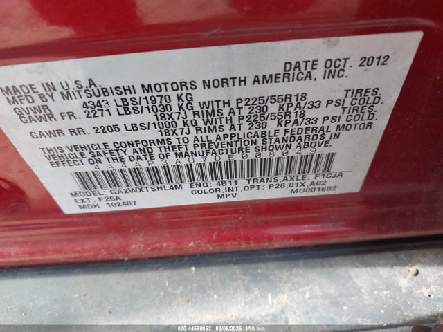 2013 MITSUBISHI OUTLANDER SPORT 4A4AP3AU7DE008049 Photo 8