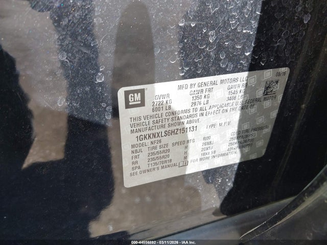 1GKKNXLS6HZ151131 GMC Acadia Denali