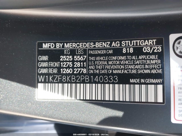 Продажа на аукционе авто 2023 Mercedes-benz Amg E 63 S 4matic, vin: W1KZF8KB2PB140333, номер лота: 44556901