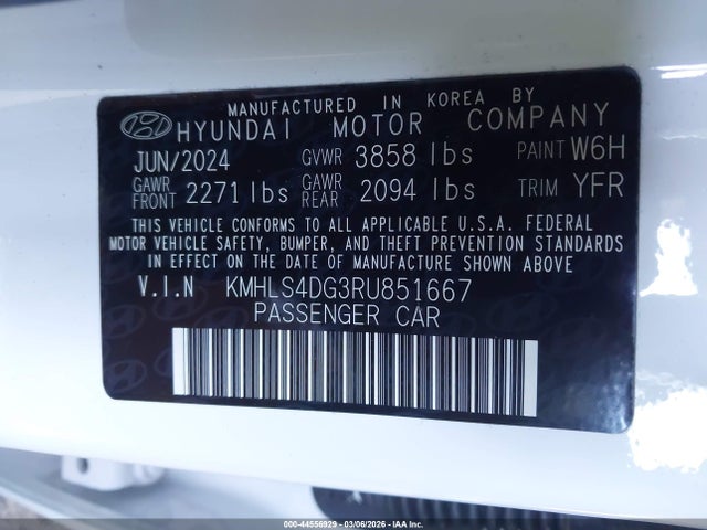 Hyundai ELANTRA SEL 2024 KMHLS4DG3RU851667 Image 9