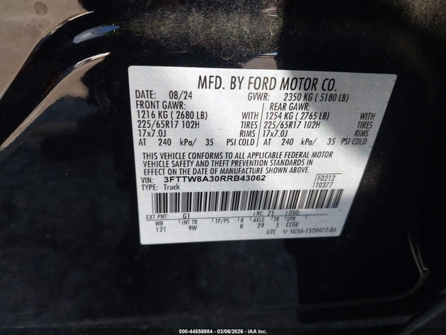 Ford Maverick Xl 2024 3FTTW8A30RRB43062 Image 9