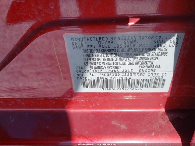 3N1AB8CVXNY258675 Nissan Sentra Sv Xtronic Cvt