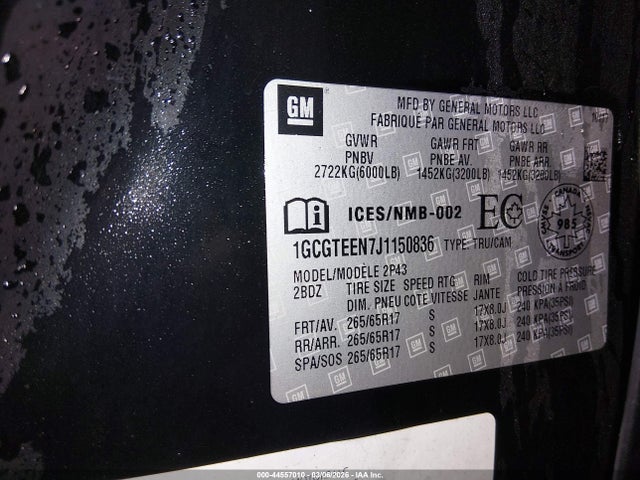 1GCGTEEN7J1150836 Chevrolet Colorado Zr2