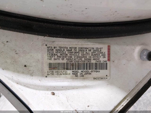 Продажа на аукционе авто 1997 Lexus Es 300, vin: JT8BF22G6V0067365, номер лота: 44557015