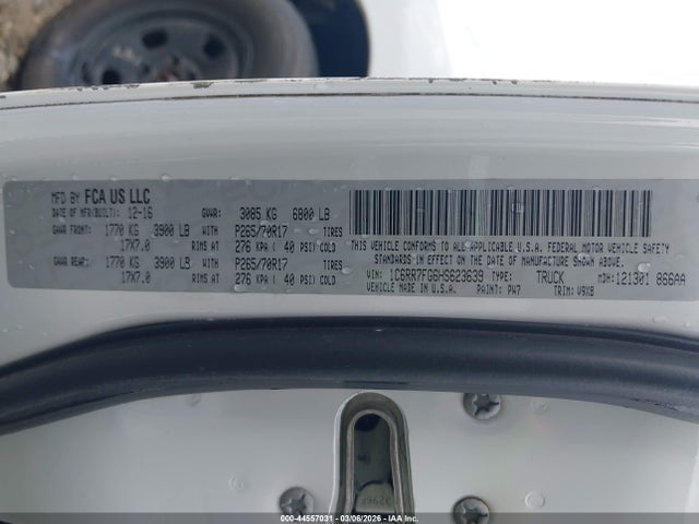 Продаж на аукціоні авто 2017 Ram 1500 Tradesman  4x4 6'4 Box, vin: 1C6RR7FG6HS623639, номер лоту: 44557031