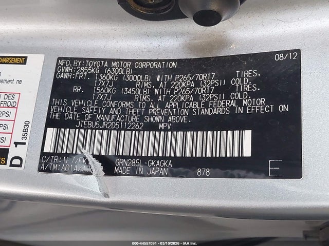 2013 TOYOTA 4RUNNER JTEBU5JR2D5112262 Photo 8