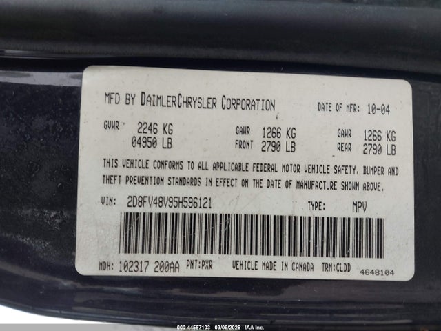 2005 DODGE MAGNUM 2D8FV48V95H596121 Photo 8