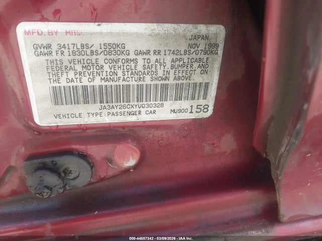 2000 MITSUBISHI MIRAGE JA3AY26CXYU030328 Photo 8