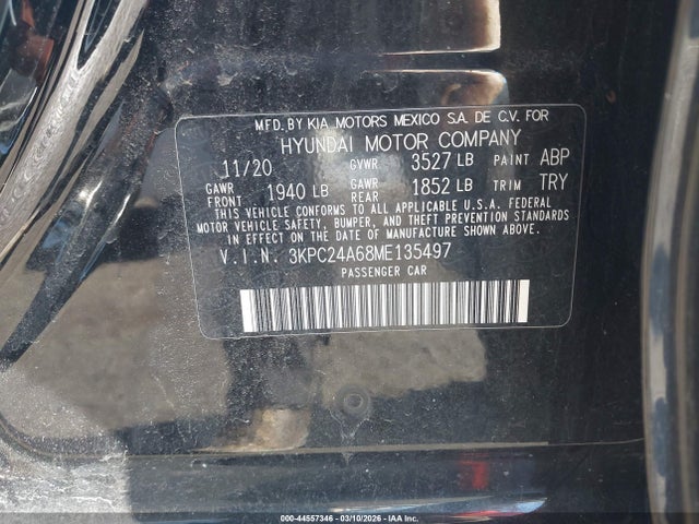 2021 HYUNDAI ACCENT 3KPC24A68ME135497 Photo 8