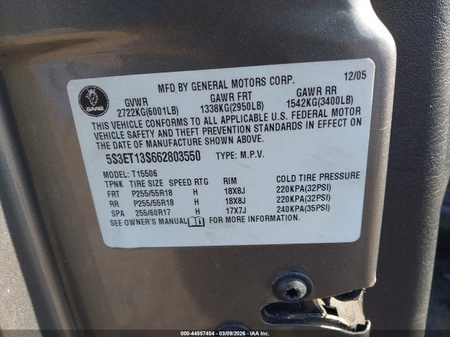 2006 SAAB 9-7X 5S3ET13S662803550 Photo 8