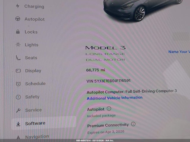 Aukcja sprzedaży 2018 Tesla Model 3 Long Range/performance, vin: 5YJ3E1EB0JF116591, numer aukcji: 44557514
