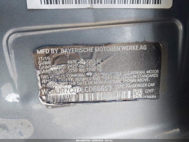 2020 BMW 530I WBAJR7C07LCD66653 Photo 8