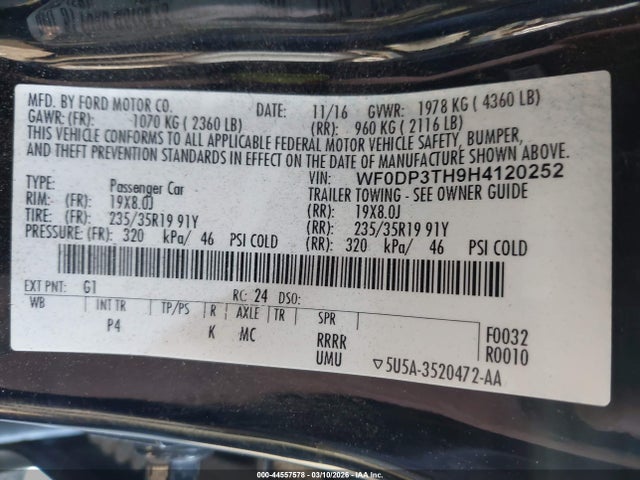 2017 FORD FOCUS RS WF0DP3TH9H4120252 Photo 8